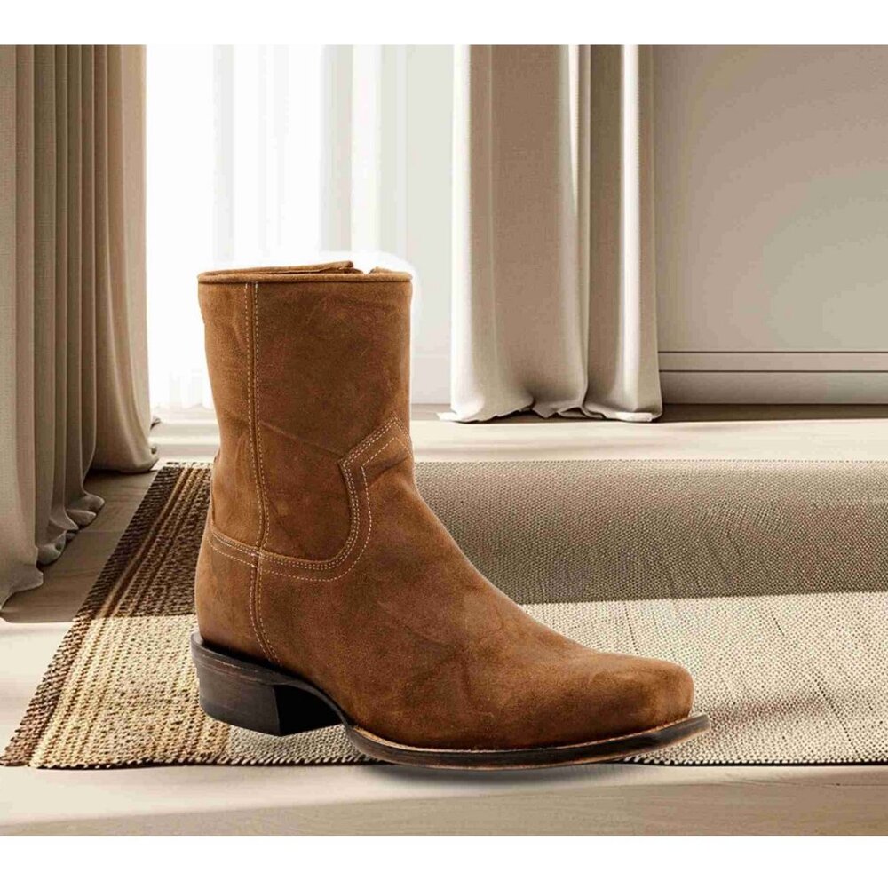 Moonshine Spirit Mens Square Toe Contrast  Brown Western Boots